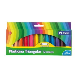 PLASTICINA TRIANGULAR TORRE 12 COLORES